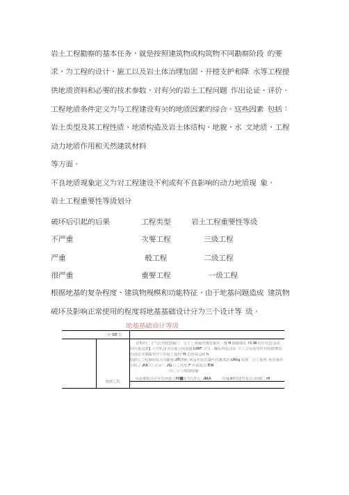 岩土工程勘查复习资料