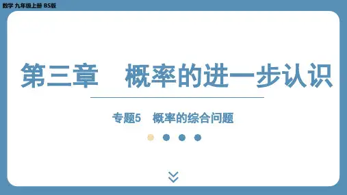 2024-2025学年度北师版九上数学-专题5-概率的综合问题【课外培优课件】