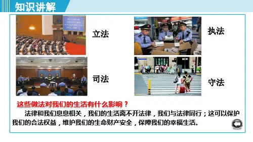 七年级道法下册 我们与法律同行 课件