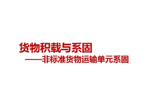 非标准货物运输单元系固-货物积载与系固安全操作规则.