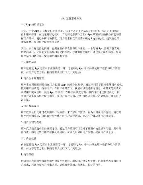 app运营思路方案