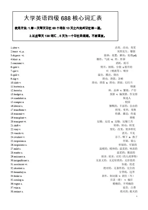 新东方四级核心词汇表