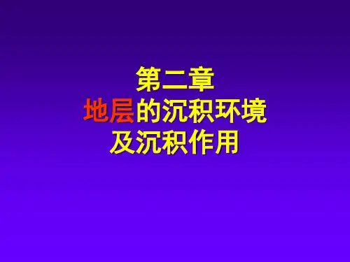 《地层学与地史学》第二章 地层的沉积环境