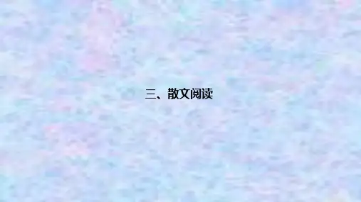 2021届新高考语文一轮总复习课件：散文阅读 读文指导 快速有效读懂散文 