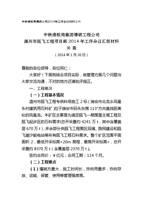 项目工作汇报材料