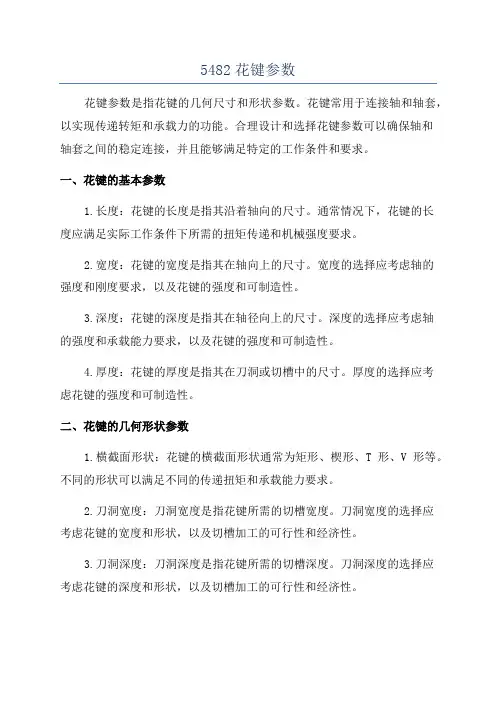 5482花键参数