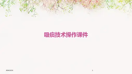 2024年度吸痰技术操作课件