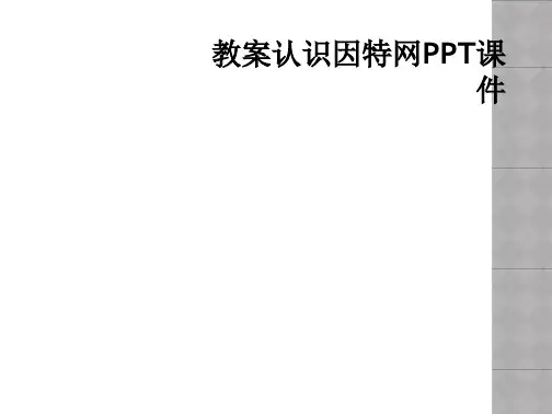 教案认识因特网PPT课件