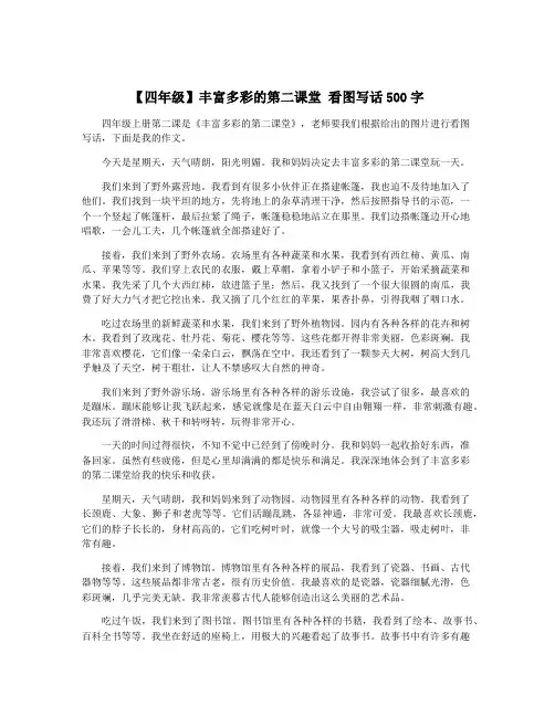 【四年级】丰富多彩的第二课堂 看图写话500字