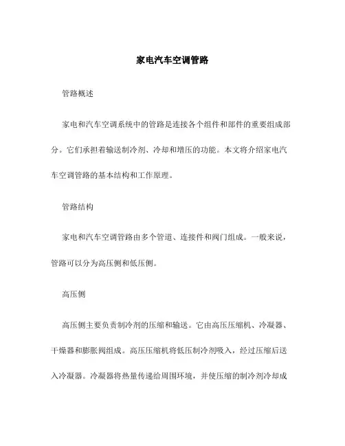 家电汽车空调管路