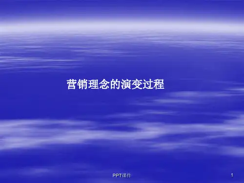 营销理念的演变过程-营销理念的演变