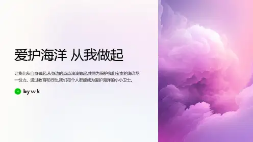 爱护海洋主题班会PPT课件