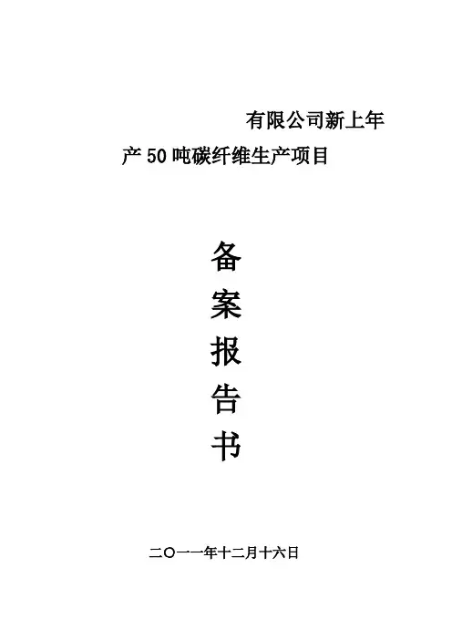 发改委备案报告书