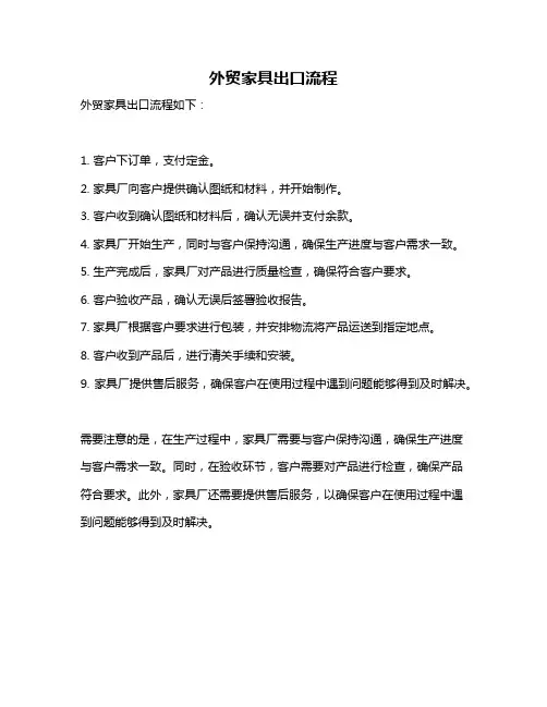 外贸家具出口流程