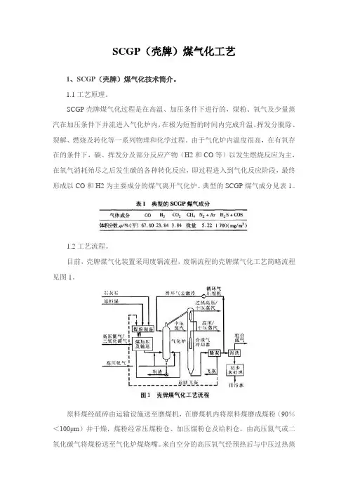 SCGP(壳牌)煤气化工艺