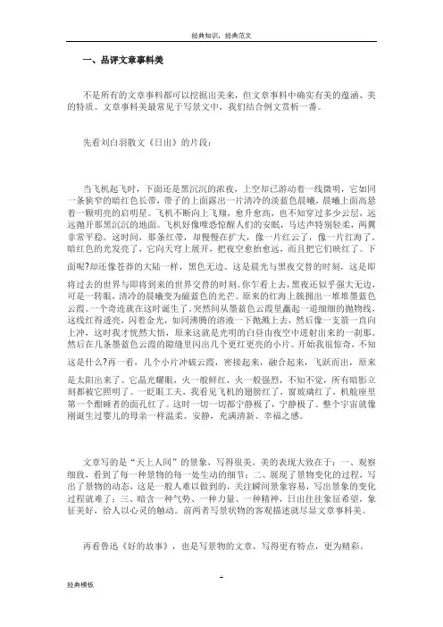 精品文档 (25)品评文章之美