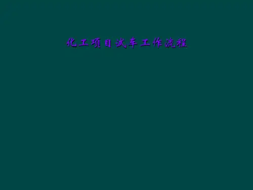 化工项目试车工作流程