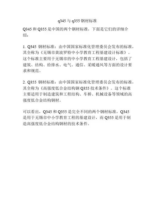 q345与q355钢材标准