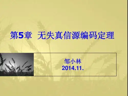 第5章_无失真信源编码定理