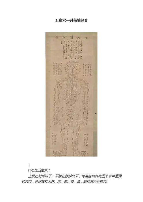 五俞穴—井荥输经合