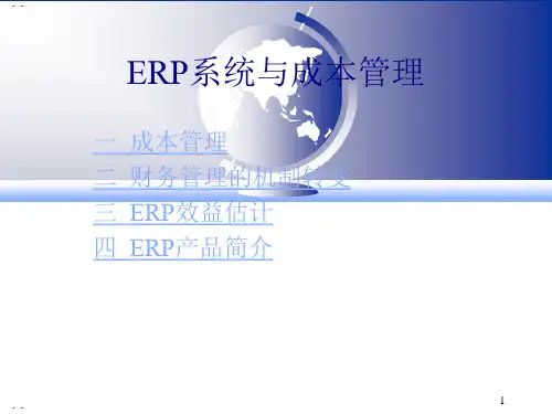 ERP系统与成本管理教材(PPT97页)