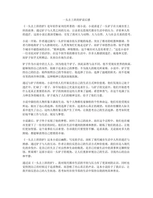 一头去上班的驴读后感