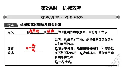 中考物理一轮复习课件：1 机械效率