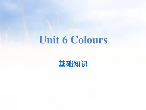 《Colours》基础知识PPT课件