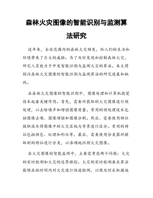 森林火灾图像的智能识别与监测算法研究