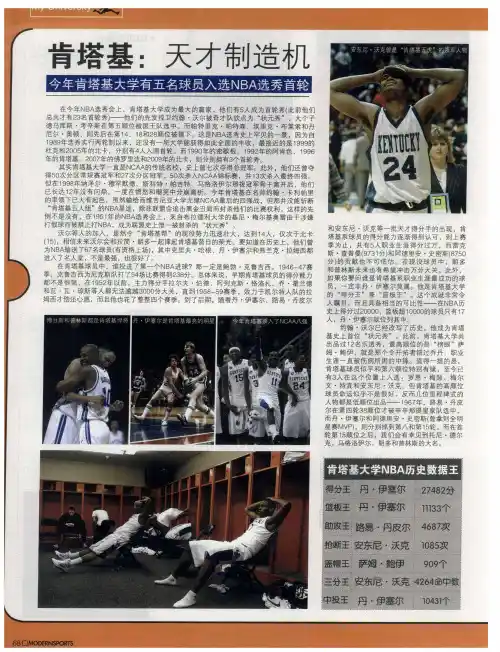 肯塔基：天才制造机——今年肯塔基大学有五名球员入选NBA选秀首轮