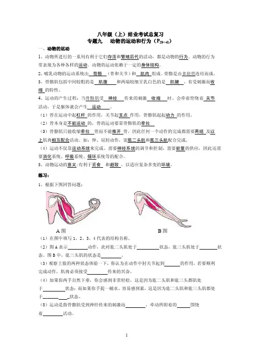 动物的运动和行为
