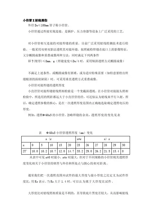 小径管x射线探伤[精解]
