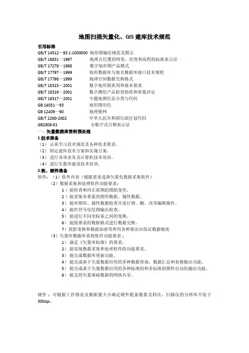 地图扫描矢量化规范