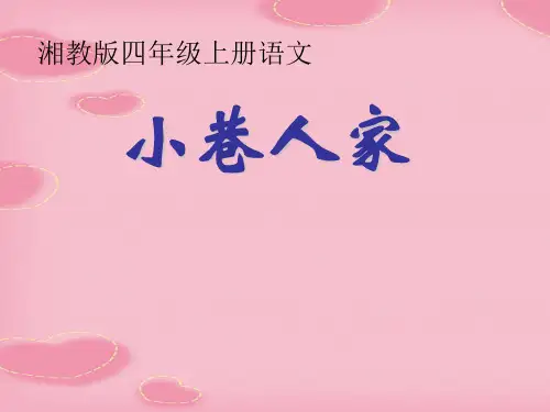 2021完整版《小巷人家》PPT课件3