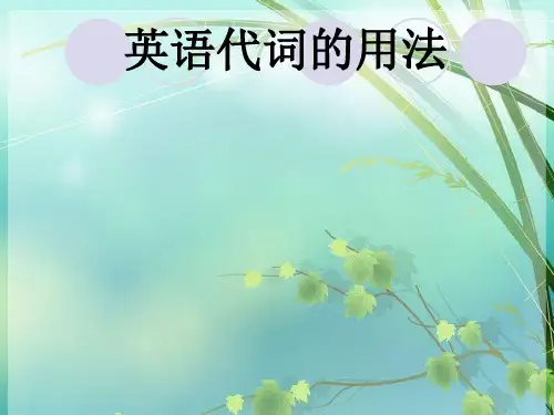 高中英语语法——代词的用法 PPT课件 图文