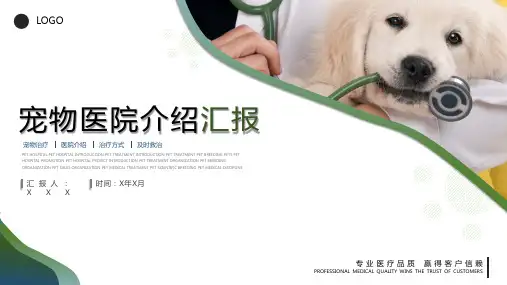 宠物医院宣传介绍PPT模板