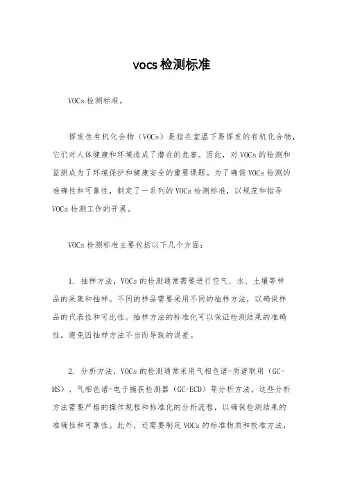 vocs检测标准