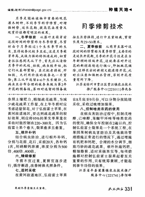 月季修剪技术