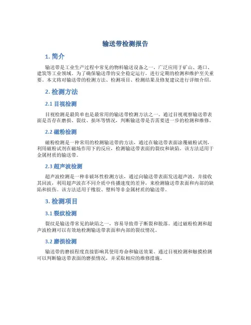 输送带检测报告