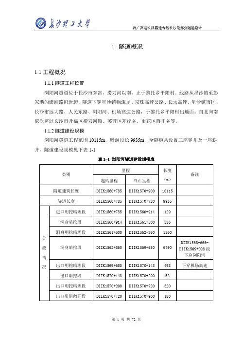 毕业设计总体设计---隧道