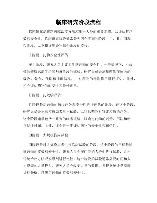 临床研究阶段流程