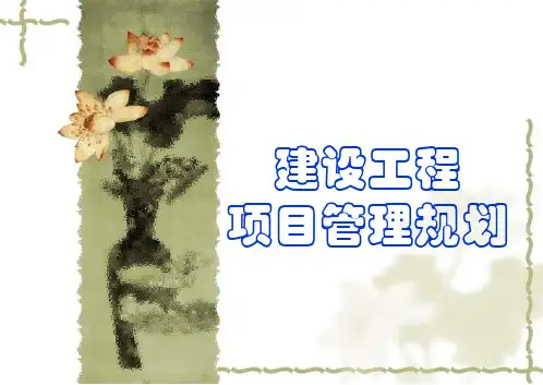 建设工程项目管理规划PPT课件