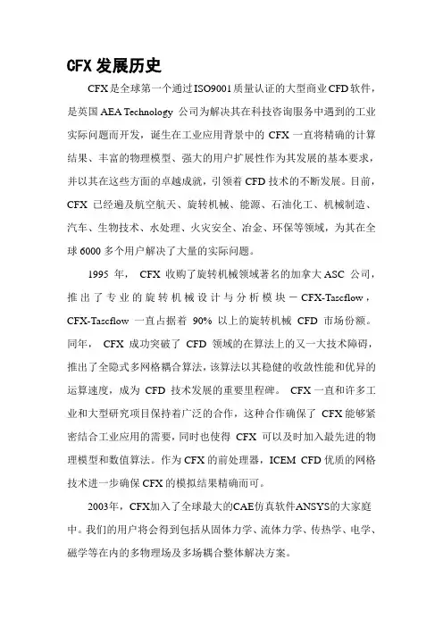 CFX软件说明