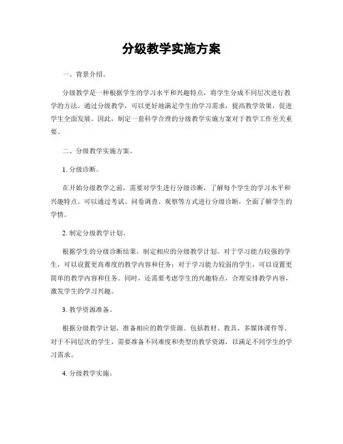 分级教学实施方案