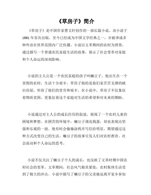 《草房子》简介