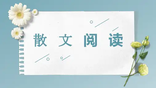 小升初散文阅读精讲   课件(共24张PPT).ppt