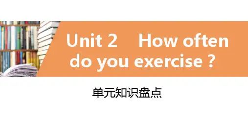 人教版英语八年级上册  Unit 2  How often do you exercise？