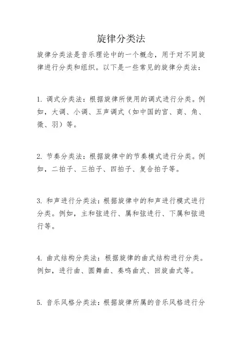 旋律分类法