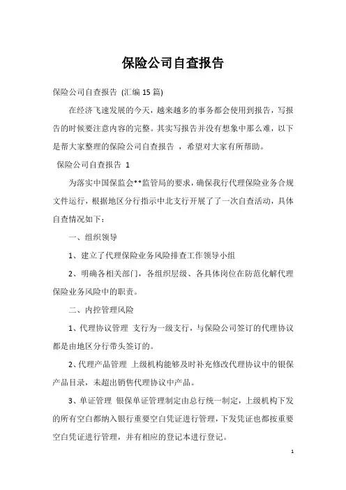 保险公司自查报告_12