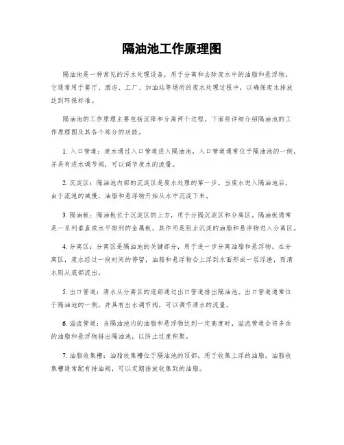 隔油池工作原理图